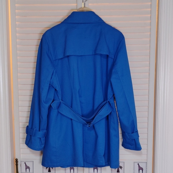 Chadwicks Women's Vibrant Blue Trench Coat - Picture 2 of 4